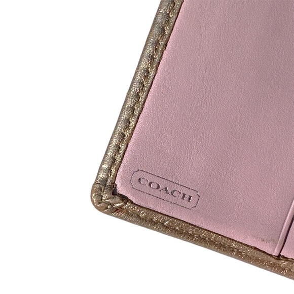 EUC Gold Shimmery Coach Wallet - Picture 10 of 11